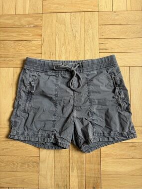 James Perse Blue Gray Drawstring Utility Shorts